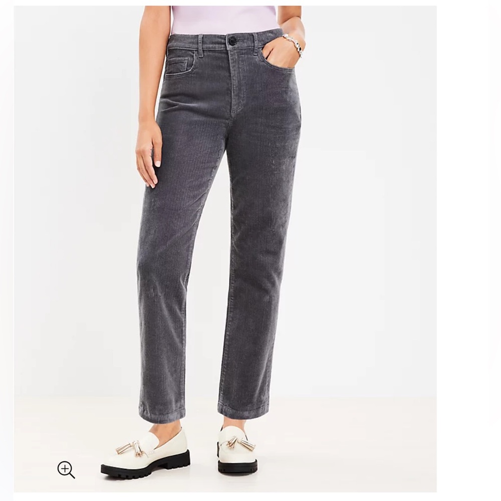 Loft Petite Straight Corduroy Pants